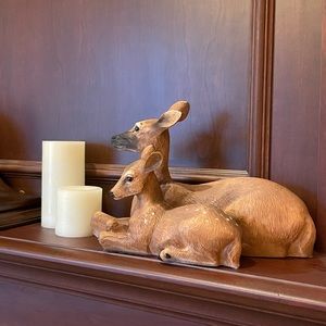 RARE Universal Statuary deer and fawn statue